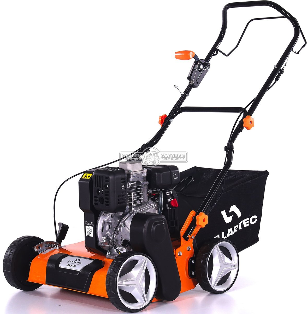 Вертикуттер - аэратор бензиновый Villartec AB 4140 (PRC, 40 см, Loncin 166 см3, ножи + пружины, 45 л, 32 кг)