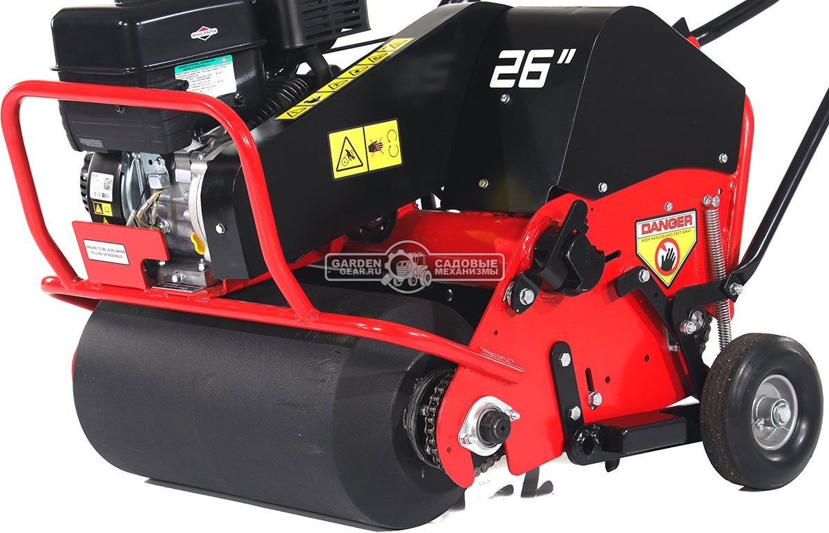Аэратор бензиновый Zimani Lawn Core 26 (PRC, 66 см, B&S XR 6.5 л.с., сталь, прикаточный валик + пустотелые трубки, 130 кг)