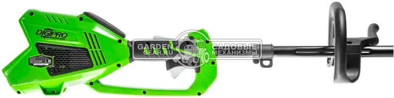 Мотокоса аккумуляторная GreenWorks GD40BC с АКБ 8 А/ч и ЗУ (PRC, BL 40В, нож 4Т + леска 2.0 мм, D-ручка, ремень, 5.0 кг)