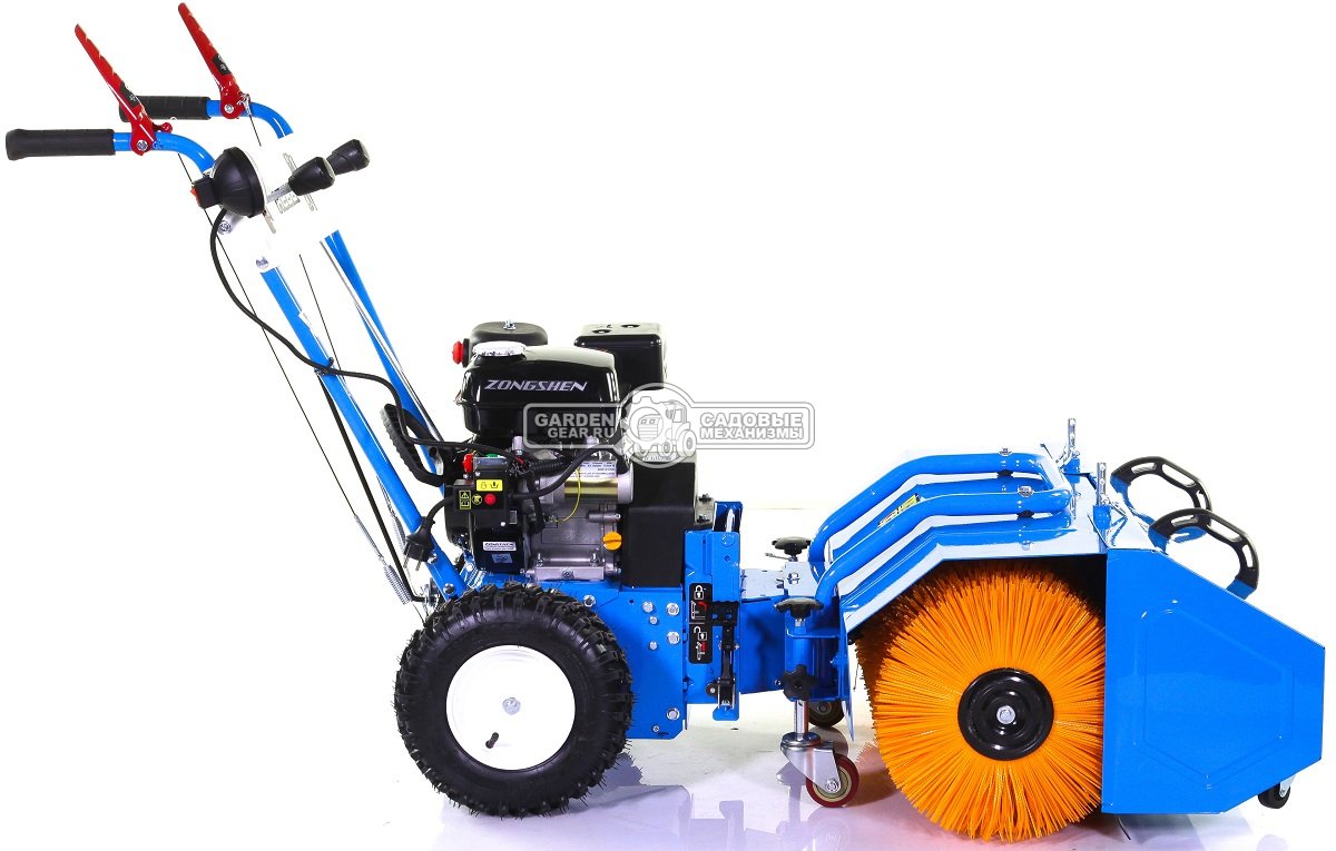 Комбимашина Нева KCB25 со щеткой 60 см, снегоуборщиком, отвалом и контейнером для мусора (PRC, Нева, 196 см3, 5 вперед/2 назад, эл/стартер, 90 кг)