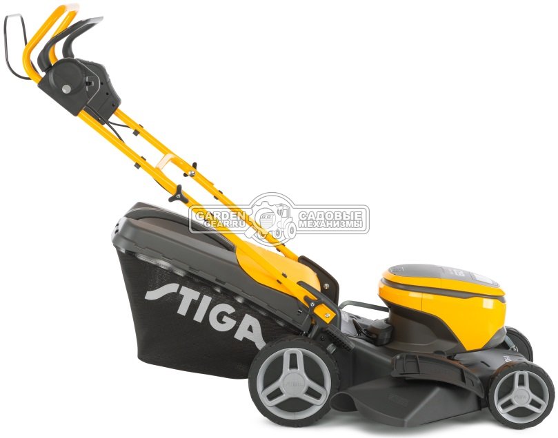 Газонокосилка аккумуляторная самоходная Stiga Combi 48 SQ MAE (SVK, 46 см, 1 АКБ х 4 А/ч, Li-ion, 60V, сталь, 60 л., 4 в 1, 27 кг.)