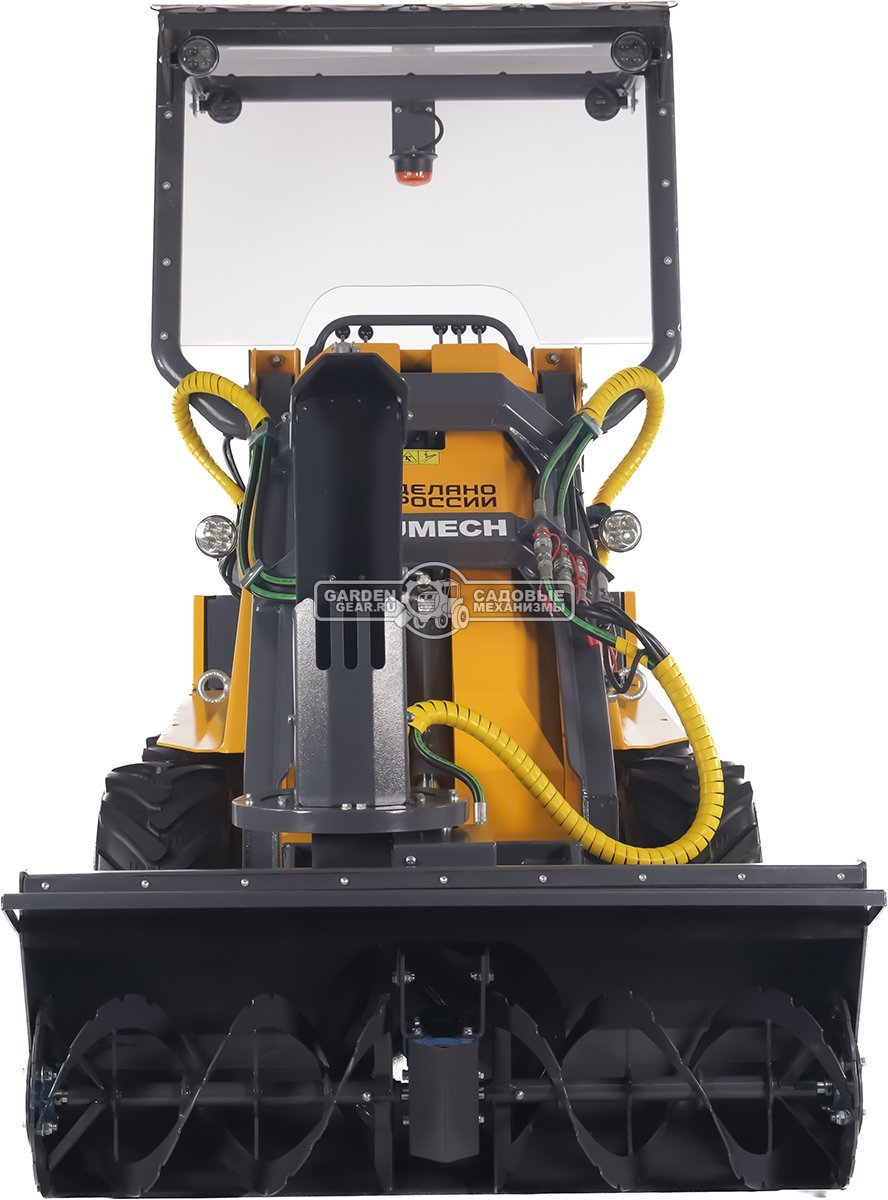 Универсальная машина мини-погрузчик Baumech ML-02 Pro + роторный снегоуборщик 110 см. + каркас безопасности с двигателем Zongshen GB750 V-Twin