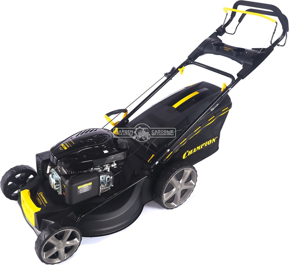 Газонокосилка бензиновая Champion LM5344 Pro (PRC, 53 см, Champion, 196 см3, сталь, 65 л, 4 в 1, 38 кг)