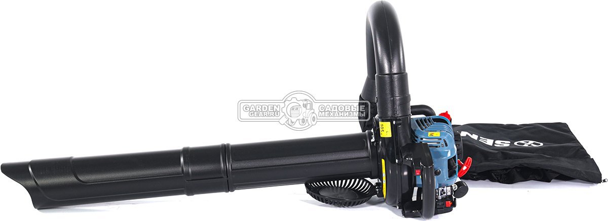 Садовый пылесос/воздуходувка бензиновая Senix BLV4QL-M-EU 4-х тактная (PRC, 31 см3, 0.8 кВт/1.1 л.с., 756 м3/ч, 216 км/ч, 50 л, 4.2 кг)