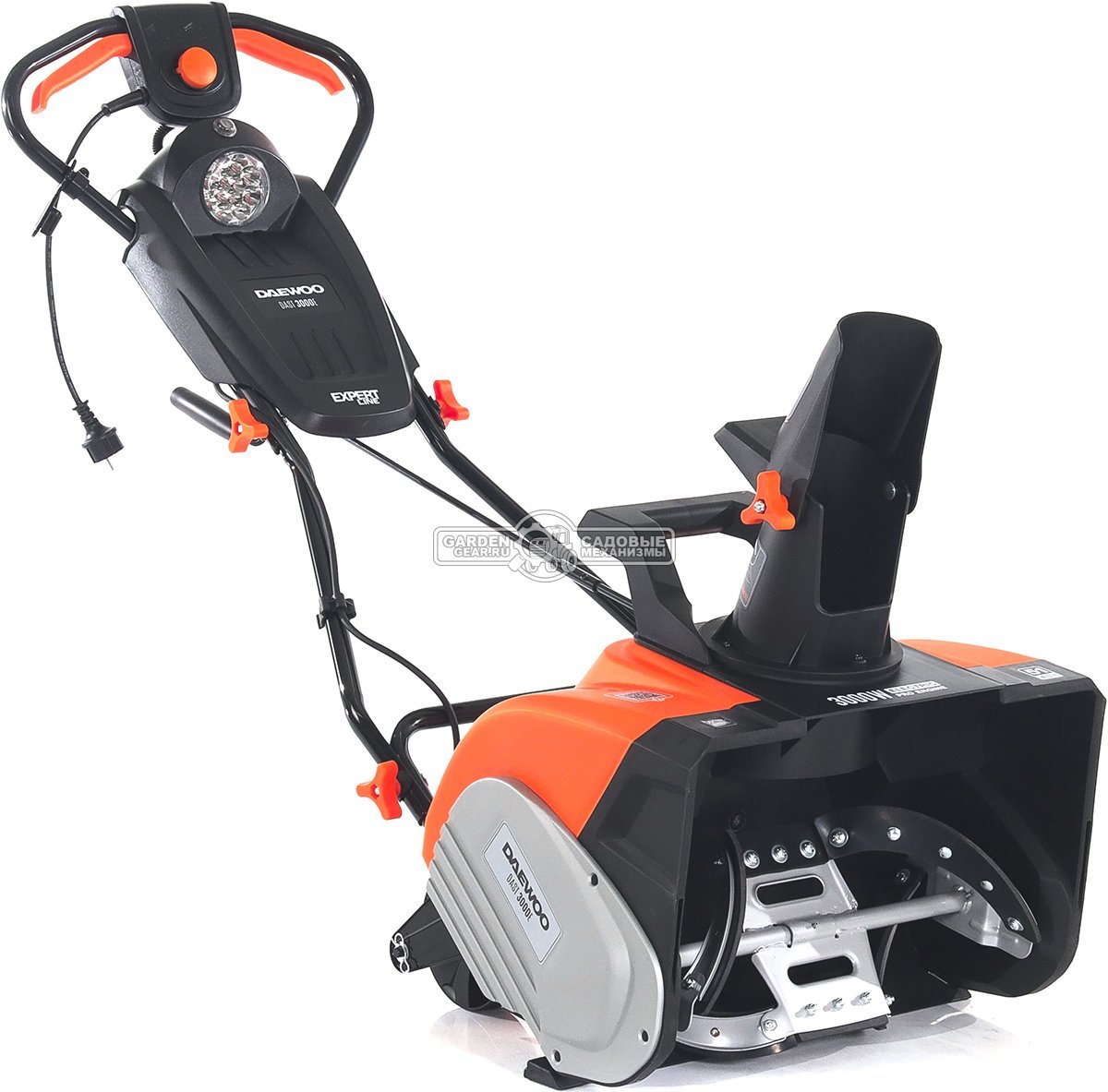 Снегоуборщик электрический Daewoo DAST 3000E (PRC, 51 см., 3000 Вт., LED фара, 16,8 кг.)