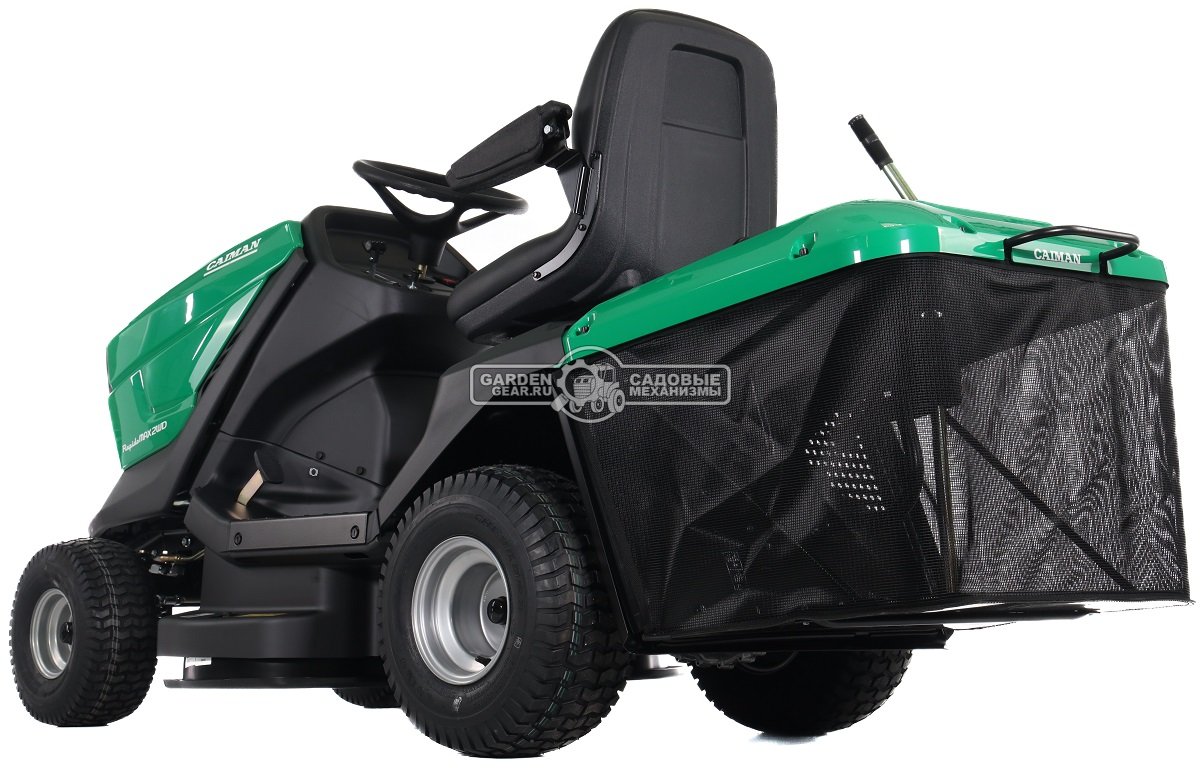 Садовый трактор Caiman Rapido Max 2WD 97D2C2 (CZE, Caiman V-Twin, 708 куб.см., гидростатика, дифференциал, травосборник 300 л., 92 см., 237 кг.)