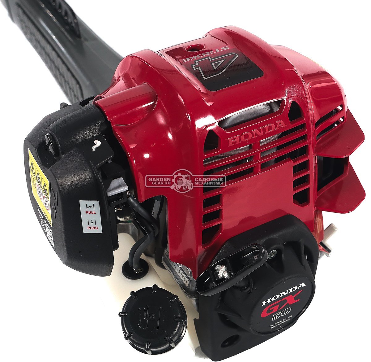 Бензокоса EVOline BCG 50H (4T) 4-х тактная (PRC, Honda 47.9 см3, 2.0 л.с., леска 2.5 мм + нож + пильный диск, ремень, 8.0 кг)