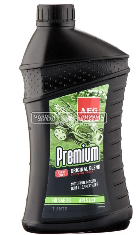 Масло летнее 4-тактное AEG Premium HD SAE 30 минеральное 1 л.