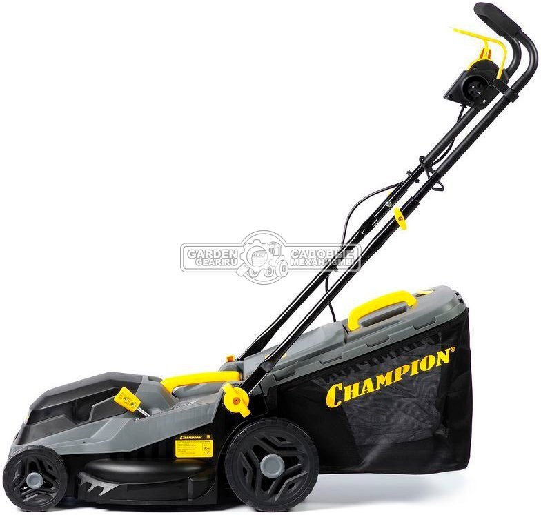Газонокосилка электрическая Champion EM3816 (PRC, 1600 Вт, 38 см, пластик, 42 л., 11.3 кг.)