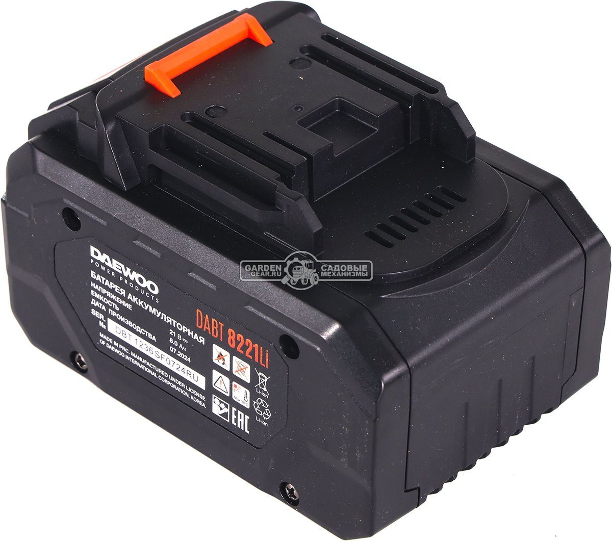 Аккумулятор Daewoo DABT 8221Li (PRC, Li-Ion, 21В, 8.0 А/ч, 0.92 кг, элементы 21700)