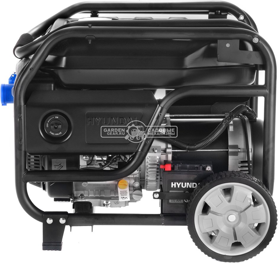 Бензиновый генератор Hyundai HHY 10050FE ATS (PRC, Hyundai, 389 см3, 7,5/8,0 кВт, 25 л, электро стартер, ATS, комплект колёс, 99 кг)