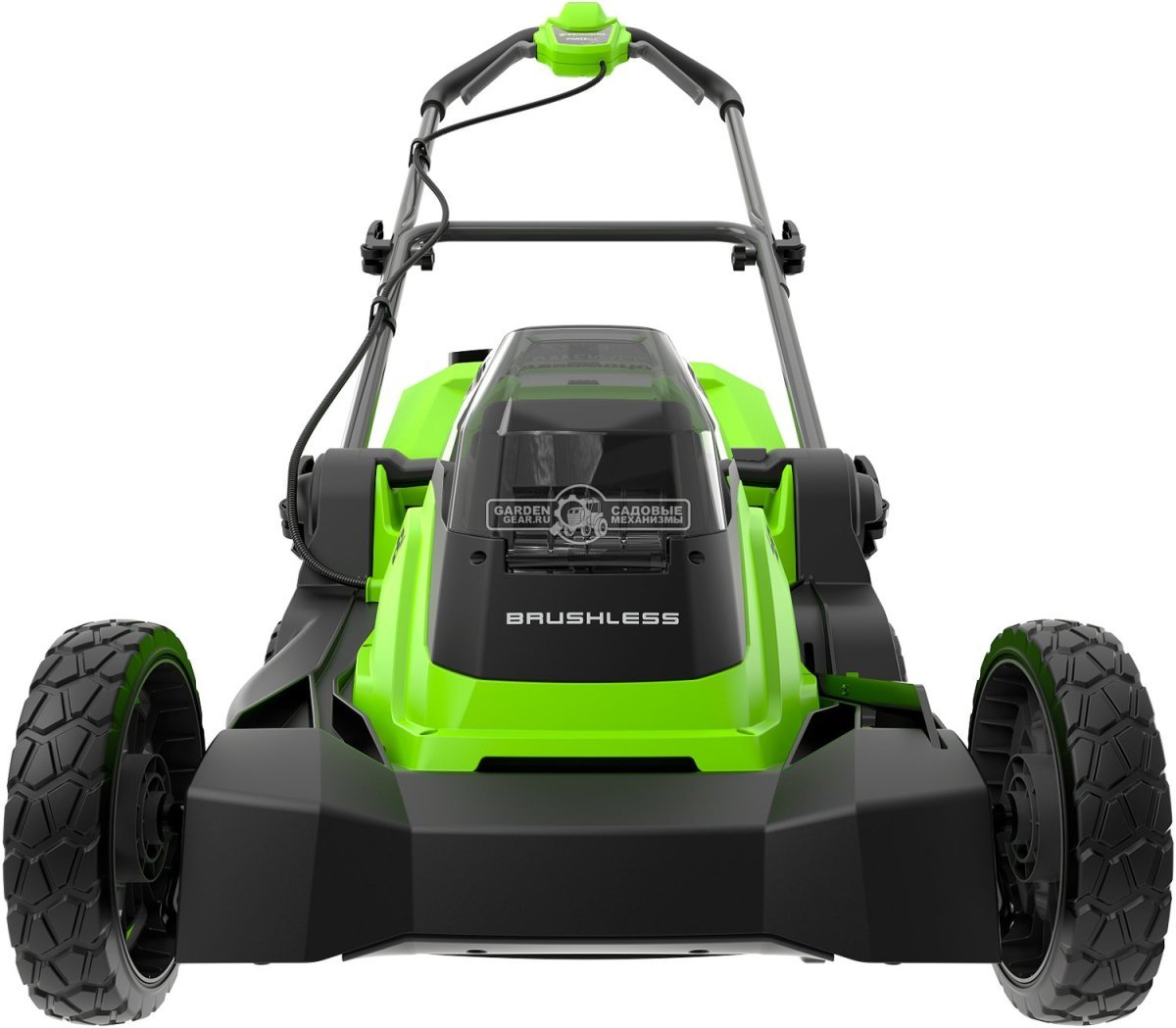 Газонокосилка аккумуляторная GreenWorks GD24X2LM411 без АКБ и ЗУ (PRC, BL 2х24В, 41 см, пластик, мульчирование, 60 л, 16.6 кг)