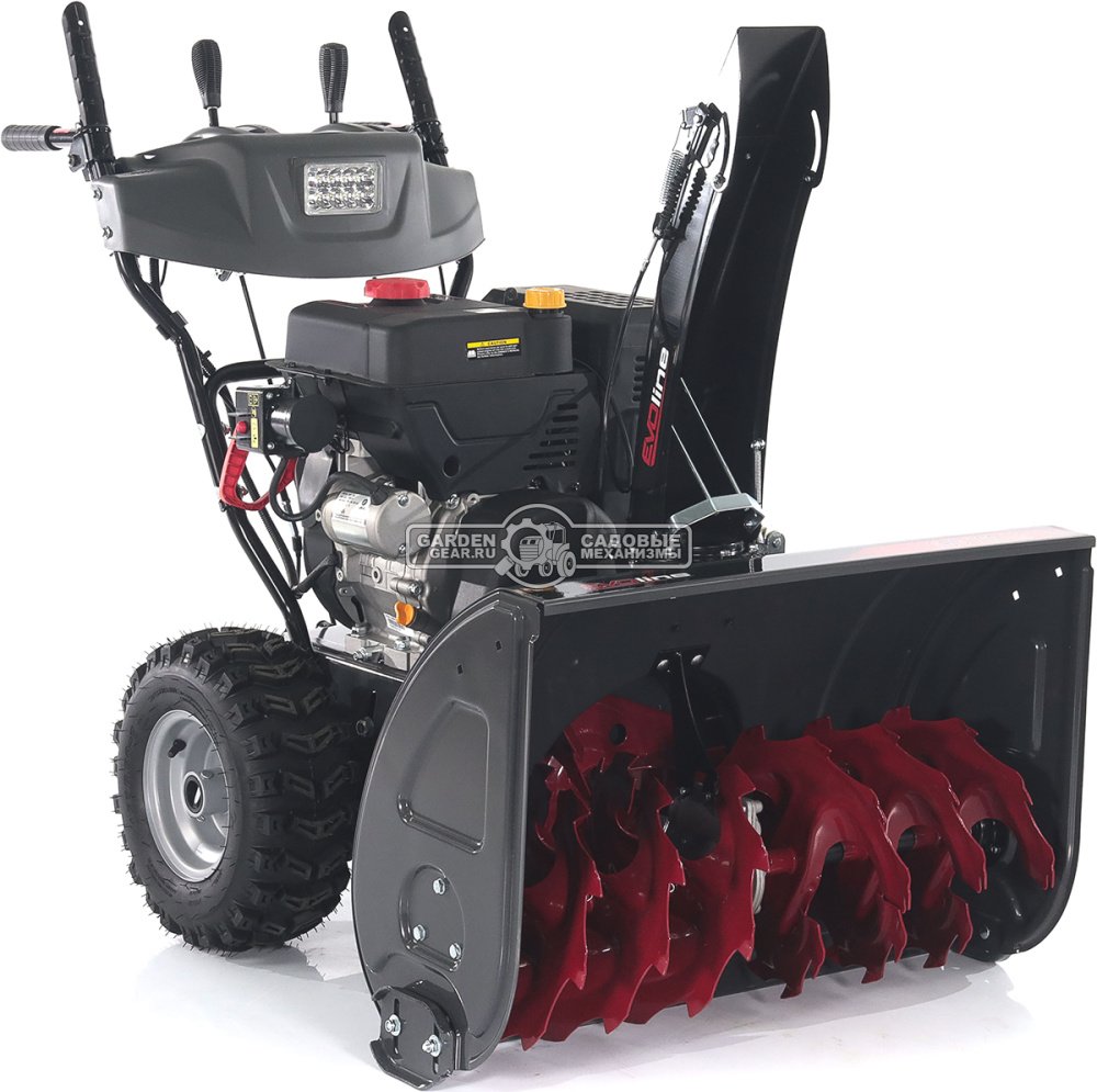 Снегоуборщик Evoline SBG 760 LE (PRC, 76 см, Loncin, 420 см3, эл/стартер 220В, фара, автоматич. дифференциал, скорости 6/2, подогр. рукояток,130 кг)
