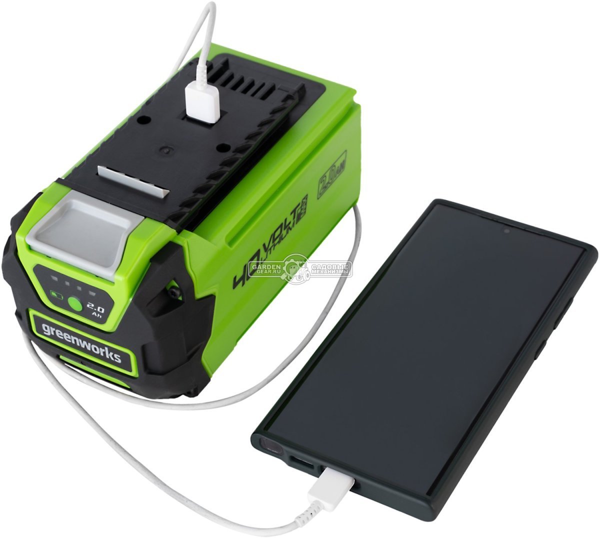 Аккумулятор GreenWorks G40USB2 с USB разъемом (PRC, Li-ion, 40V, 2 А/ч)