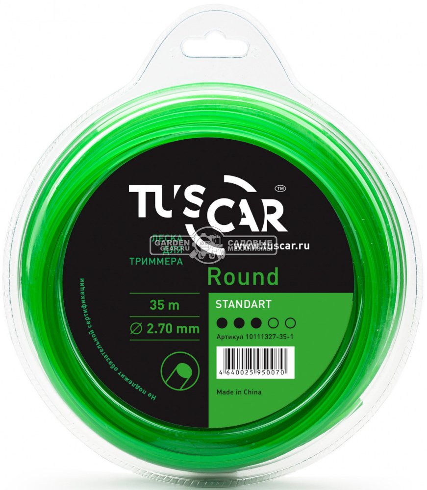 Леска Tuscar Round Standart 2.7 мм х 35 м (круг, 50% полимер BASF Германия)