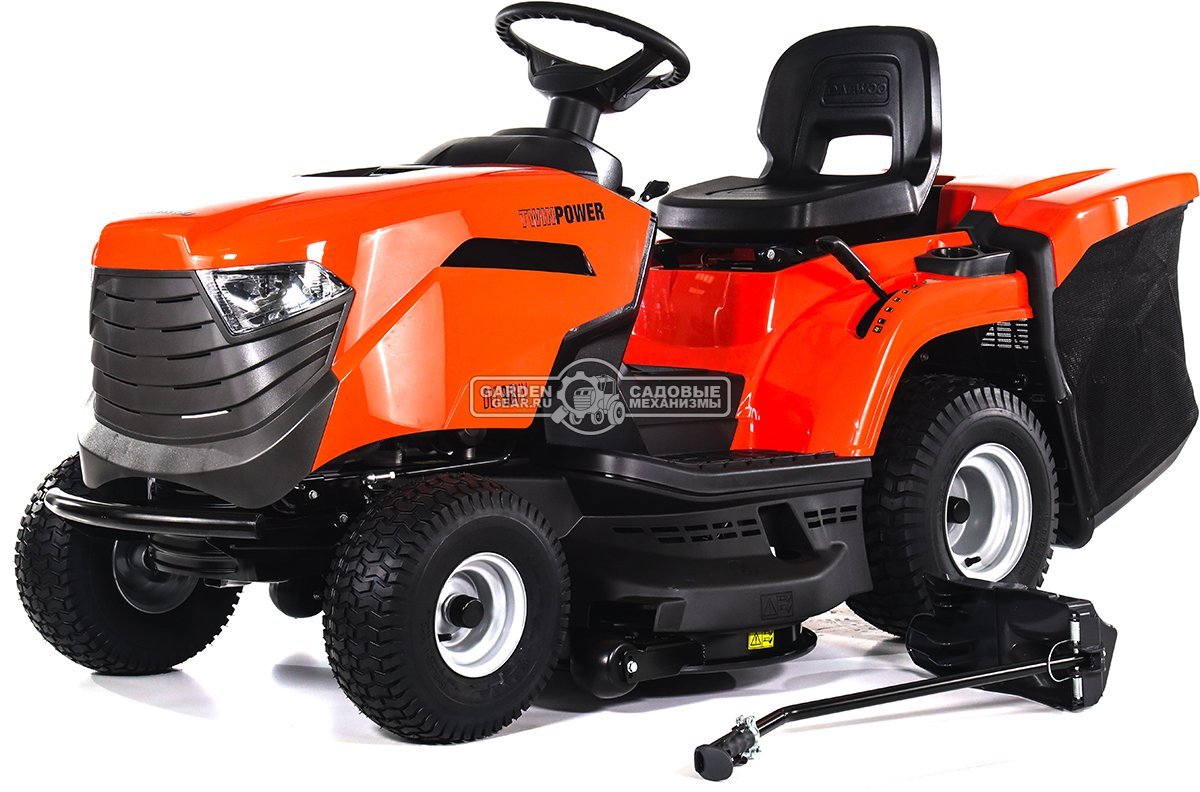 Садовый трактор Daewoo DLT 98HV (PRC, Stiga ST550 V-Twin, 586 куб.см., гидростатика, ширина кошения 98 см, травосборник 240 л, мульчирование, 198 кг)