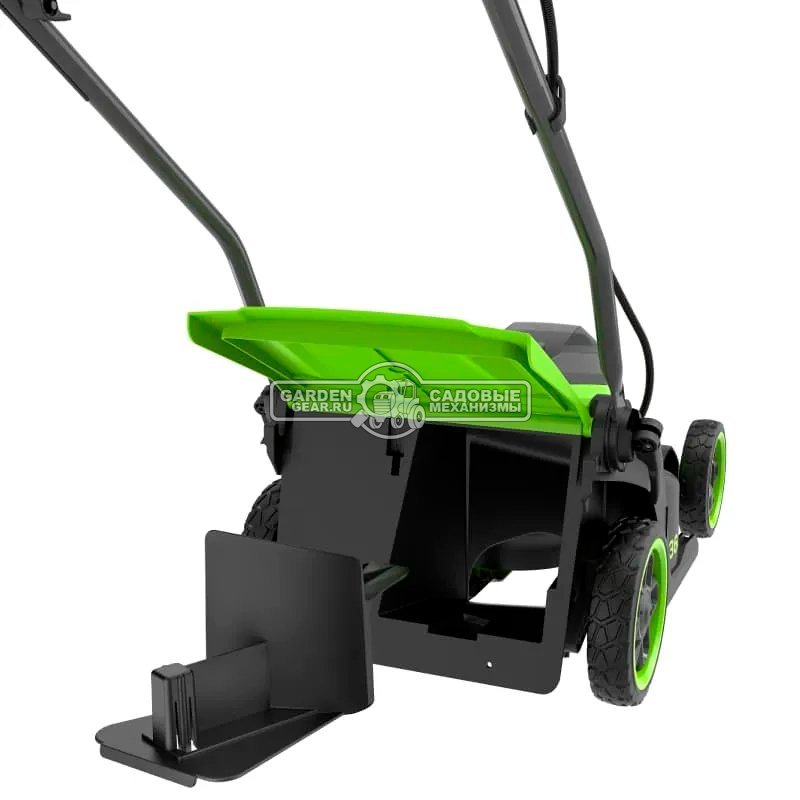 Газонокосилка аккумуляторная GreenWorks GD40LM361 с АКБ 4 А/ч и ЗУ (PRC, BL 40В, 36 см, пластик, мульчирование, 40 л, 13 кг)