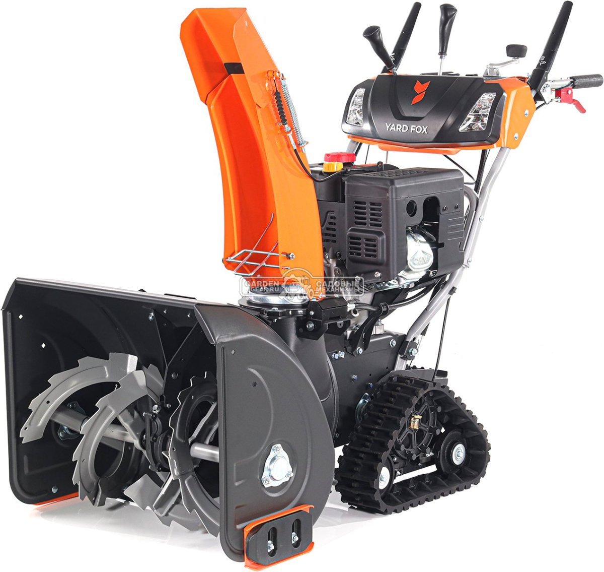 Снегоуборщик Yard Fox 6654ET Pro гусеничный (PRC, 66 см, Loncin, 302 см3, эл/стартер 220В, фара, подогрев рукояток, 3-х угольные гусеницы, 110 кг.)