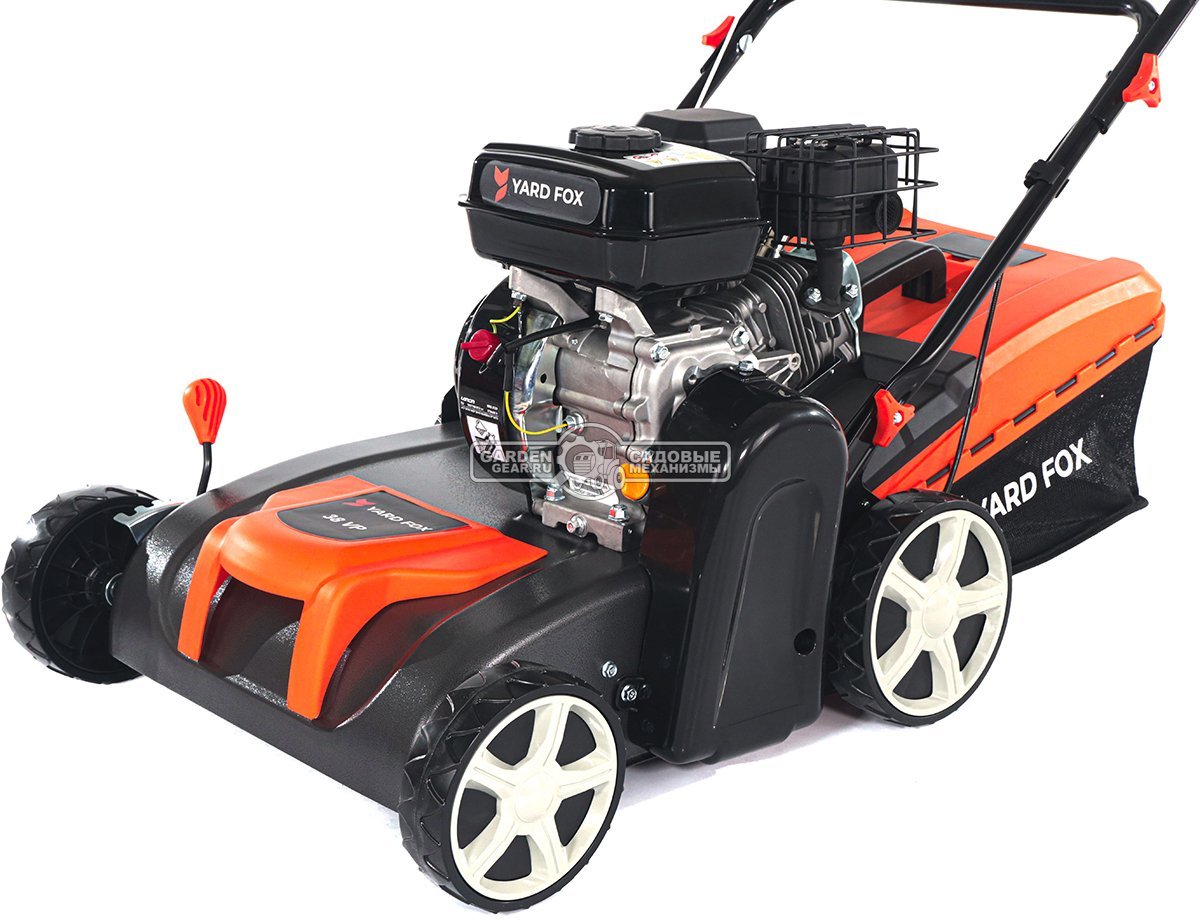 Вертикуттер - аэратор бензиновый Yard Fox 38VP (PRC, 38 см, 196 см3, ножи + пружины, 45 л, 32 кг)