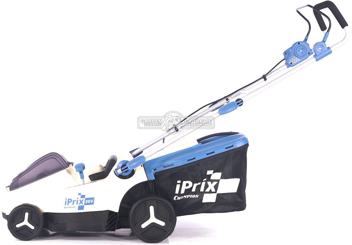 Газонокосилка аккумуляторная Champion EMB3612 без АКБ и ЗУ (PRC, BL 36B, 37 см, мульчирование, 40 л, 12.7 кг)