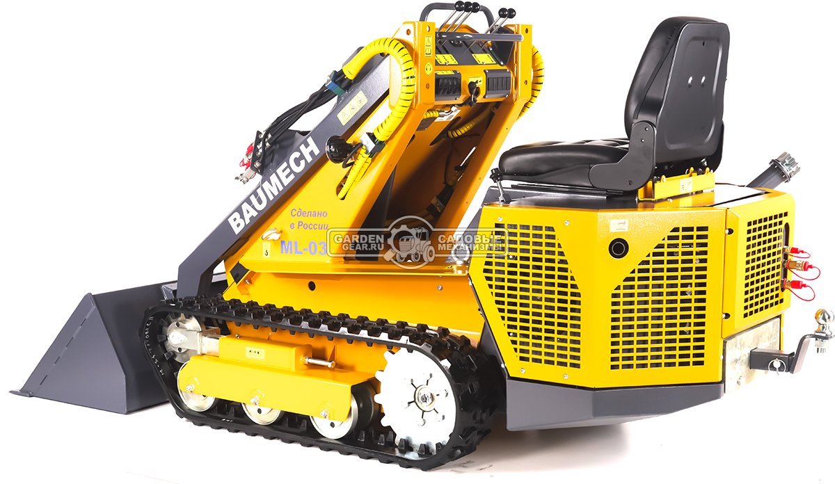 Универсальная машина мини-погрузчик Baumech ML-03 Pro + ковш универсальный 110 см., с двигателем Zongshen GB750 EFI V-Twin инжектор