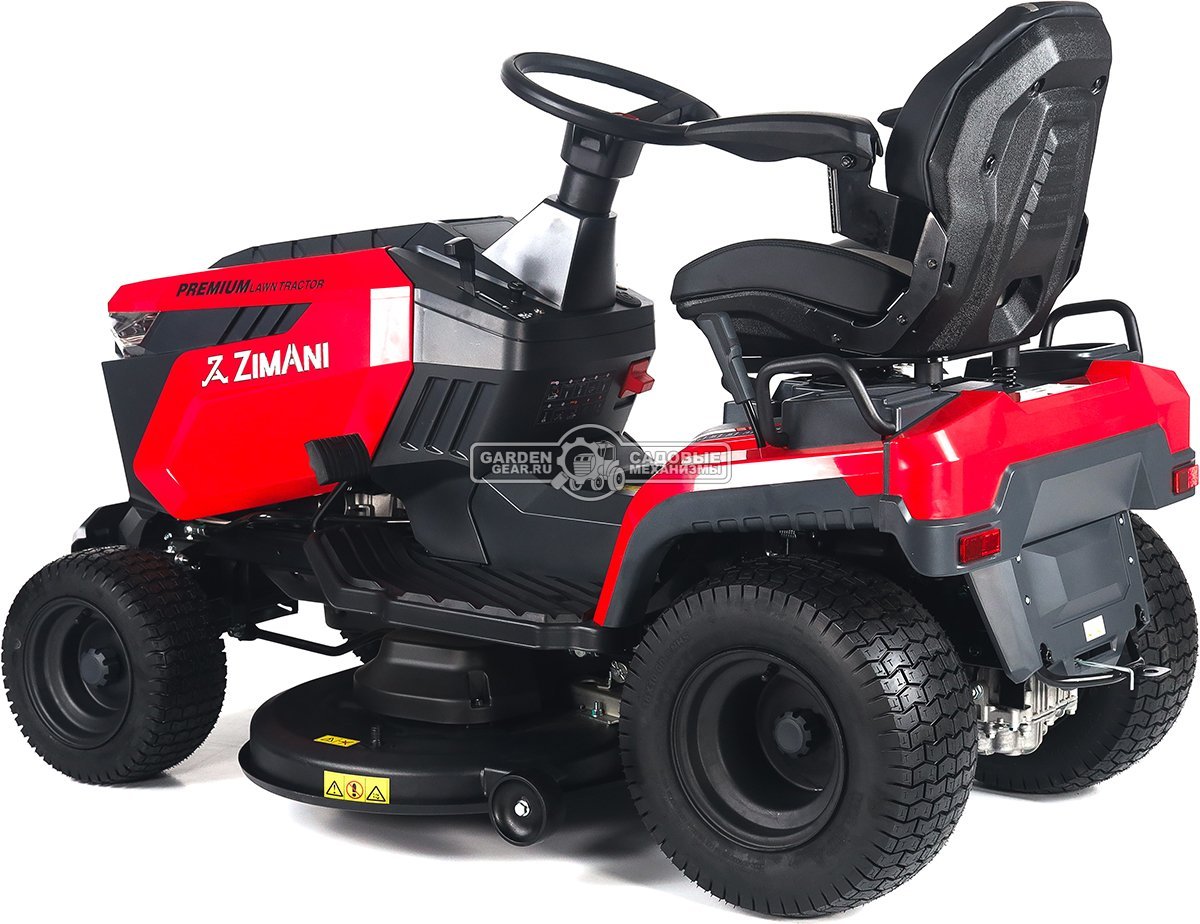 Садовый трактор ZimAni TS108HVD MY2025 (PRC, Loncin 586 куб.см., гидростатика, дифференциал, боковой выброс, шир. кошения 108 см, LED панель, 175 кг)