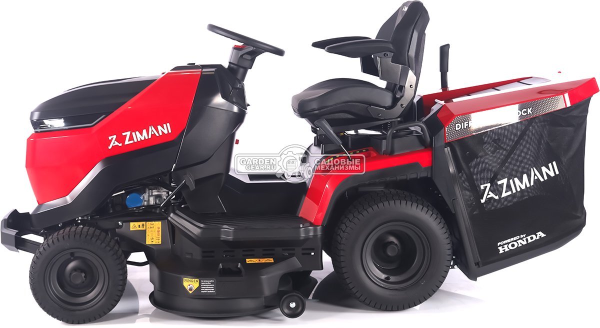 Садовый трактор ZimAni TC242HVD (PRC, Honda 688 куб.см., гидростатика, дифференциал, травосбор. 320 л, шир. кошения 107 см, LED панель, 195 кг)