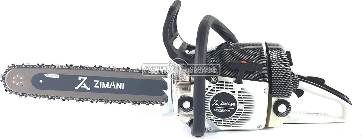 Бензопила ZimAni MS 260 Pro 16" (PRC, 50.2 куб.см., 2,6 кВт/3,5 л.с., 0.325", 1.6 мм, 67E, корпус Carbon Fiber, Elastostart, 4,8 кг.)