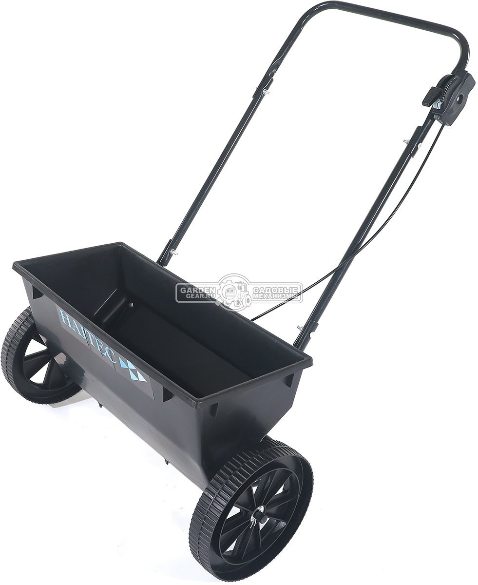 Тележка - разбрасыватель для удобрений, песка и реагентов Haitec HT-GS25 (PRC, ширина разброса 55 см, ёмкость 25 кг, колеса 25.4 см)