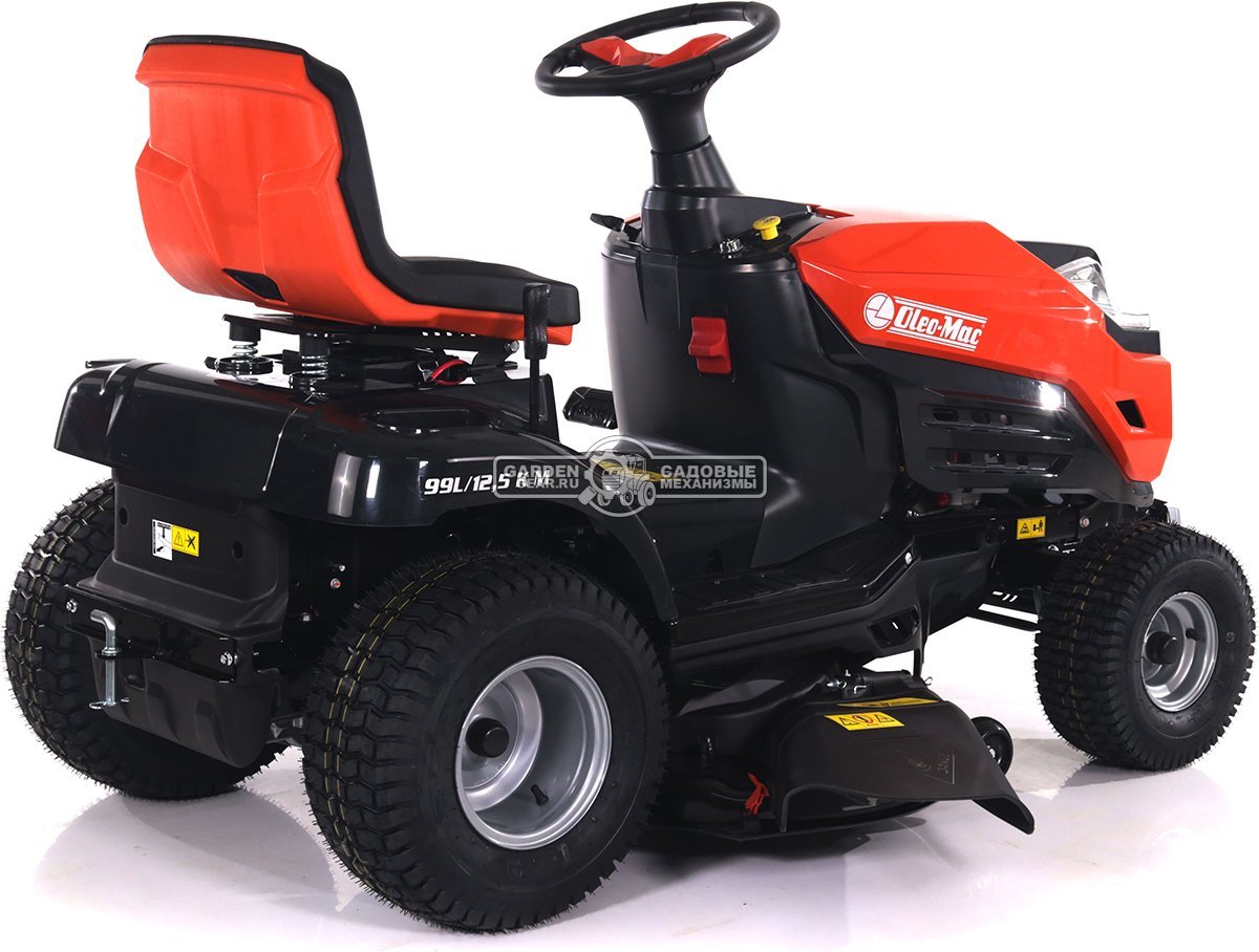 Садовый трактор Oleo-Mac OM 99L/12,5 K M (PRC, Emak K 1250 AVD, 413 см3, 98 см., боковой выброс, механика, 169 кг.)