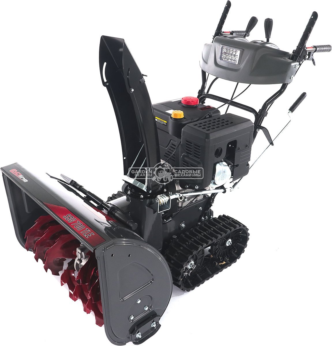 Снегоуборщик Evoline SBG 700 TLE гусеничный (PRC, 70 см, Loncin, 383 см3, эл/стартер 220В, фара, разблокировка гусениц, подогрев рукояток, 120 кг)