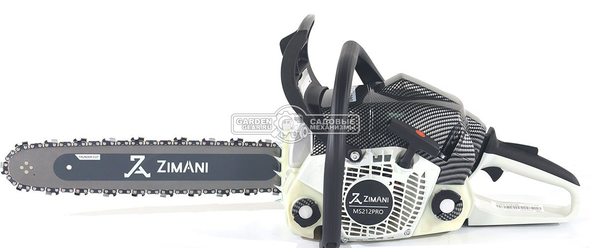 Бензопила ZimAni MS 212 Pro 16" (PRC, 38.6 куб.см., 1.8 кВт/2.4 л.с., 3/8", 1.3 мм, 55E, корпус Carbon Fiber, Walbro Carburetor, 4.6 кг)