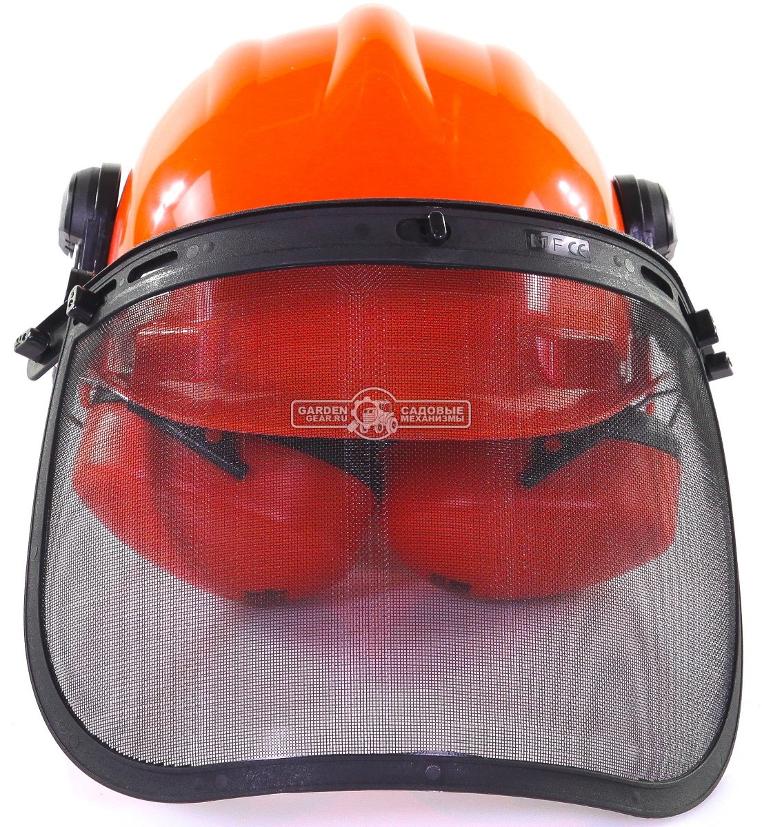 Шлем защитный PartsToBe SE 3782 в комплекте защитная сетка-маска для лица и наушники