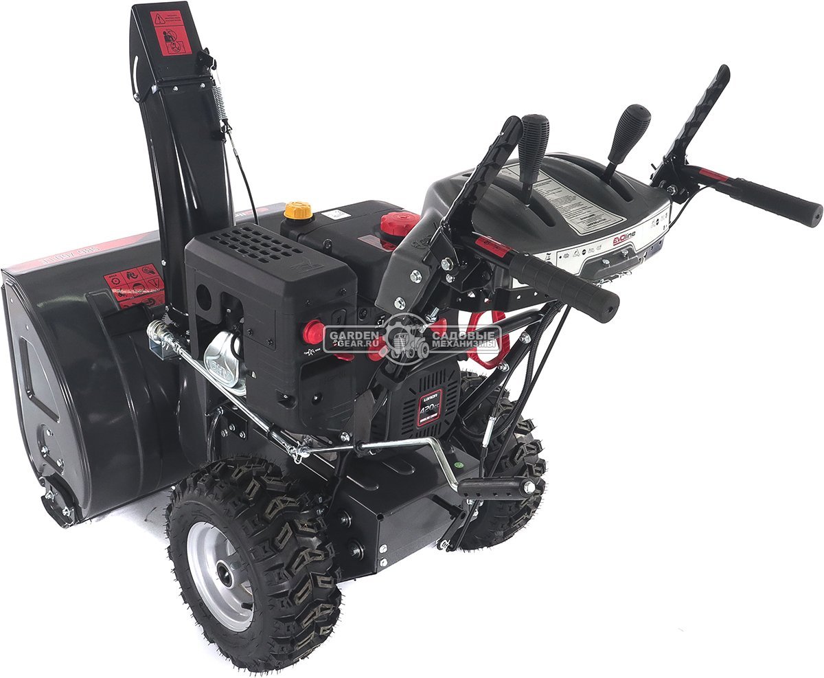 Снегоуборщик Evoline SBG 760 LE (PRC, 76 см, Loncin, 420 см3, эл/стартер 220В, фара, автоматич. дифференциал, скорости 6/2, подогр. рукояток,130 кг)