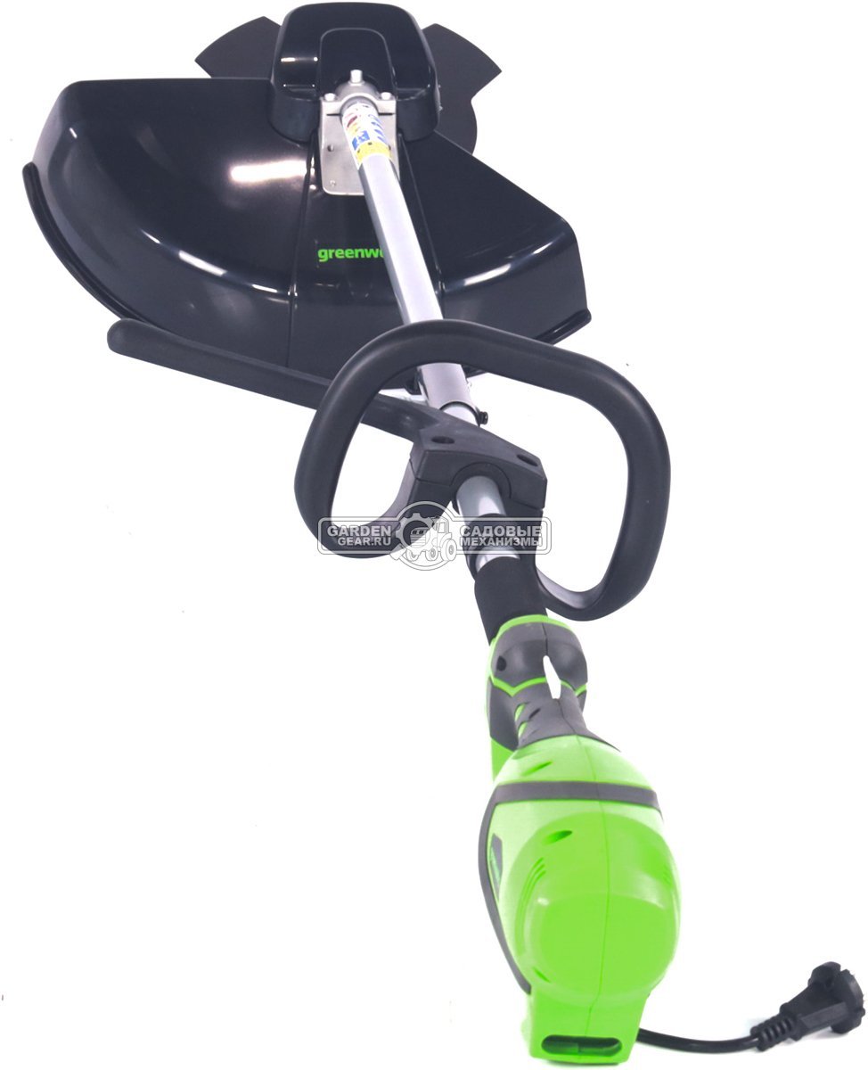 Электрокоса GreenWorks GST1246 (PRC, 1200 Вт, леска 2.0 мм + 4Т нож, J-ручка, 4.6 кг)