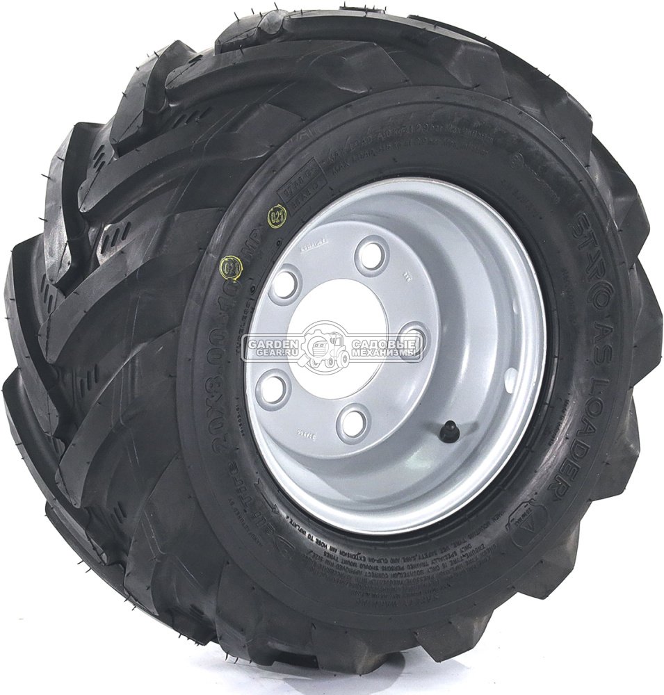 Колесо с шиной в сборе Baumech Агро 20,0x8.00-10 Kenda K378 65A4/76A4 TL Диск 6.00x10 5/94/140 d18.5 R14 ET0 Silver