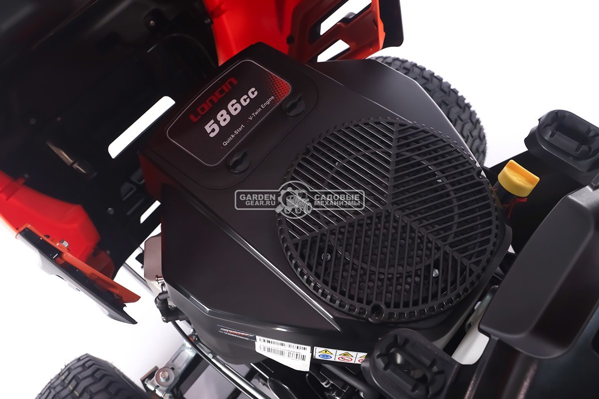 Садовый трактор Yard Fox Optima T 108 SDH (PRC, Loncin V-Twin 586 куб.см., гидростатика, боковой выброс, ширина кошения 108 см, 200 кг)