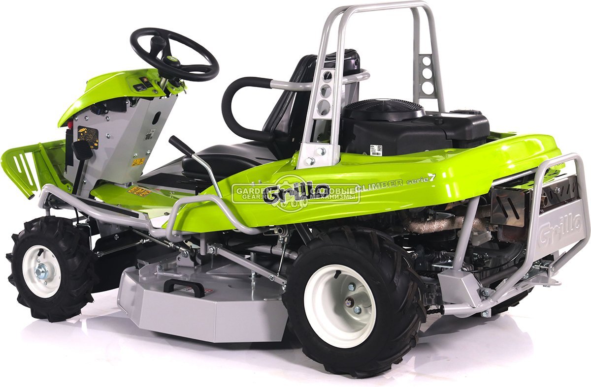 Садовый трактор для высокой травы и работы на склонах Grillo Climber 7.18 (ITA, B&S Intek, 656 куб.см3, задний выброс, дифференциал, 85 см, 245 кг)
