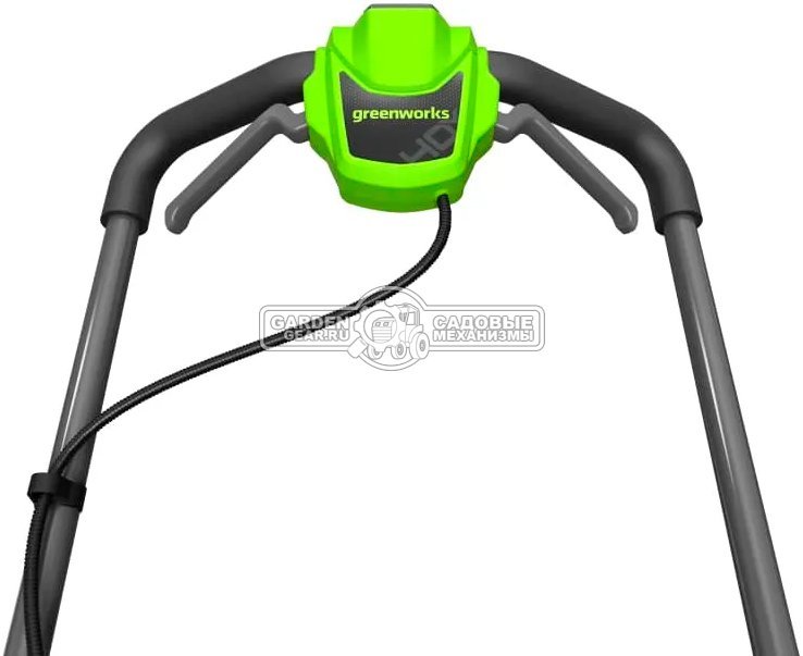 Газонокосилка аккумуляторная GreenWorks GD40LM411 с АКБ 4 А/ч и ЗУ (PRC, BL 40В, 41 см, пластик, мульчирование, 60 л, 16.5 кг)