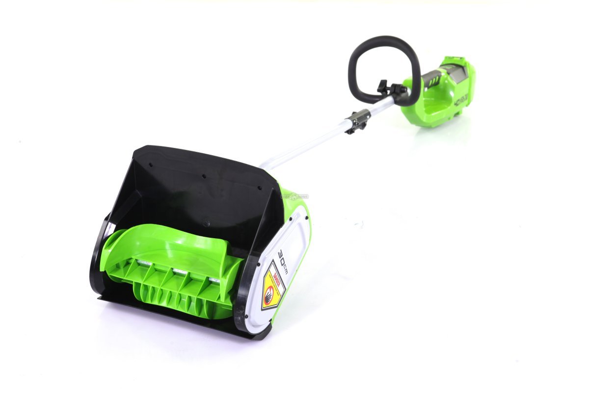 Снегоуборщик аккумуляторный / лопата GreenWorks GD40SS30 с АКБ 2 А/ч и ЗУ (PRC, BL 40В, ширина 30 см, 7 кг)