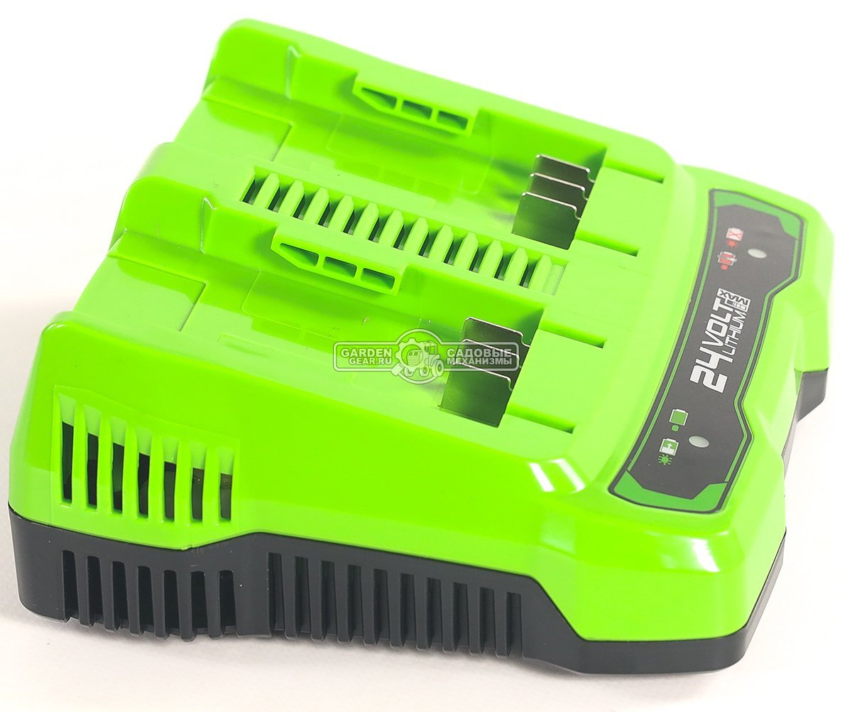 Зарядное устройство GreenWorks G24X2UC2 двойное для аккумуляторов 24В (2 А)