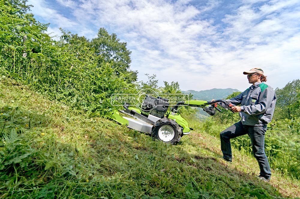 Косилка для высокой травы и кустов и кошения на склонах Grillo CL 75 (ITA, 75 см., Honda GXV340, 337 куб.см., самоходная, гидростатика, сталь, 140 кг)