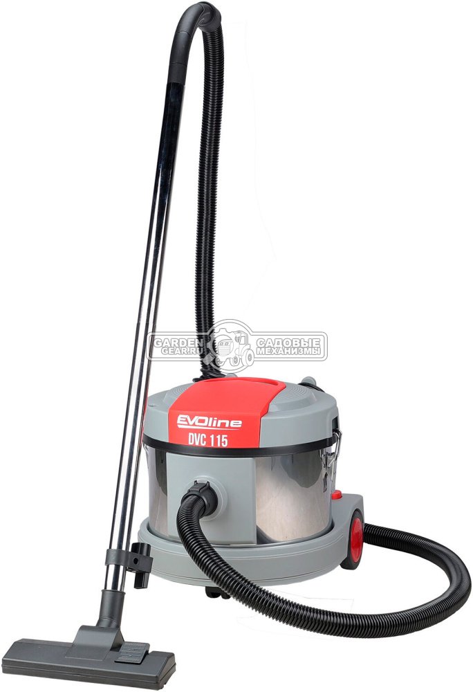 Пылесос промышленный Evoline DVC 115 для сухой уборки (PRC, 1.0 кВт, 2760 л/мин, 180 мбар, контейнер 15 л, шланг 2.5 м, 8.8 кг)