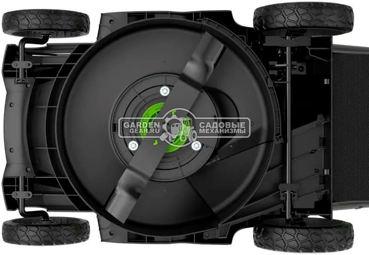 Газонокосилка аккумуляторная GreenWorks GD40LM411 с АКБ 4 А/ч и ЗУ (PRC, BL 40В, 41 см, пластик, мульчирование, 60 л, 16.5 кг)