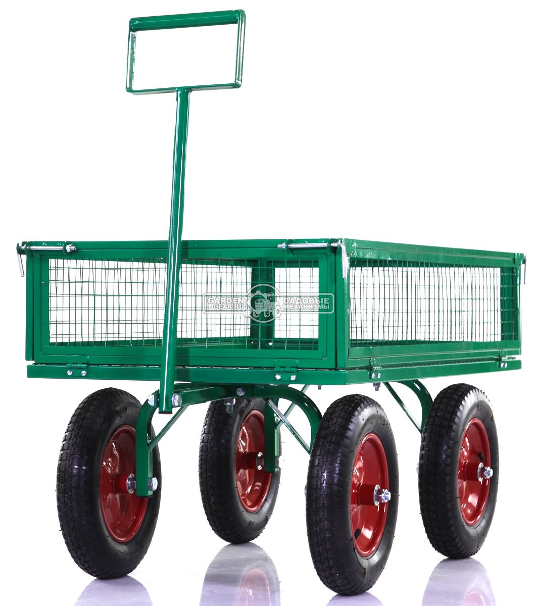Тележка садовая SADOVODCART 44104 с откидными бортами (4 колеса, кузов 1025х625х980 мм, 200 кг, вес 27 кг)