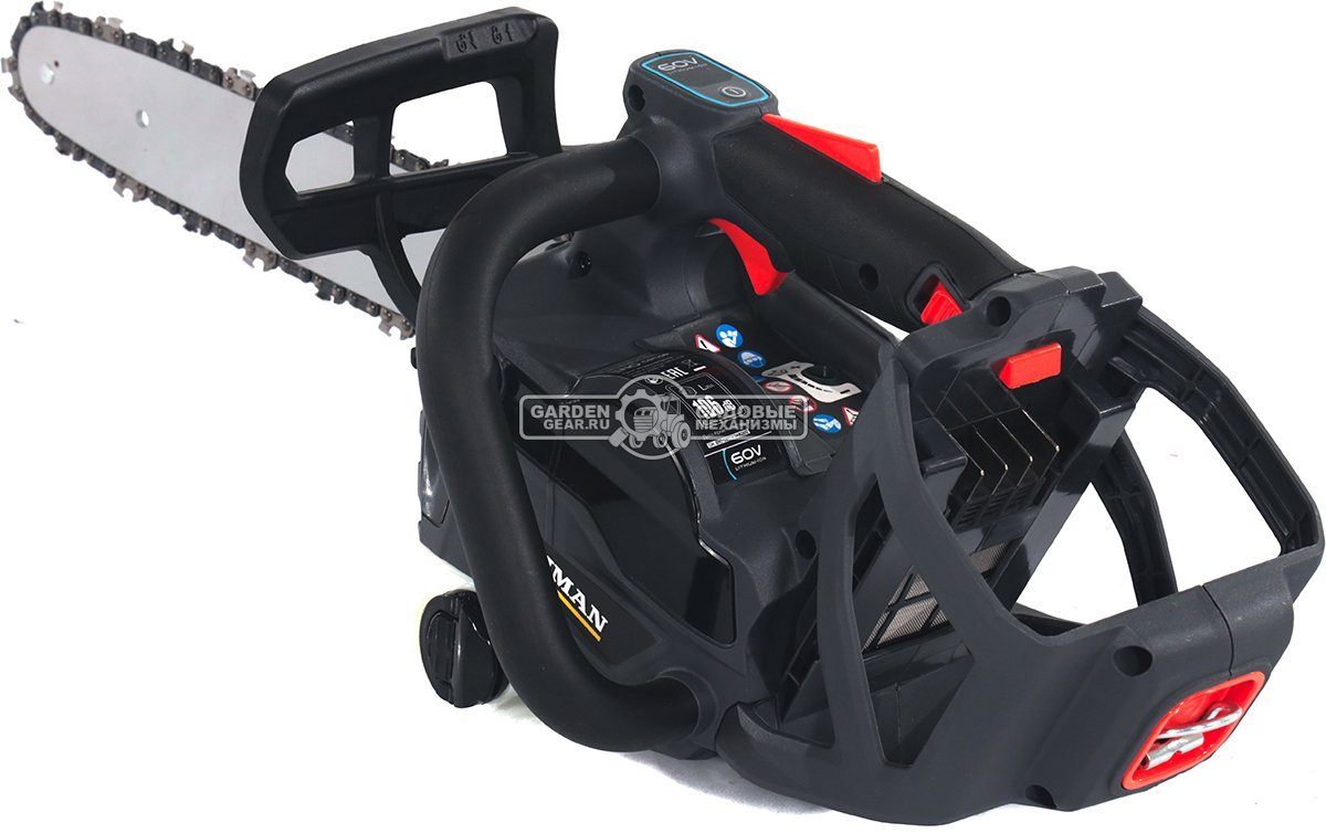 Пила аккумуляторная цепная Caiman ENO CSTi14 14" с АКБ B6040 и ЗУ C6025 (RUS, BL 60В, Standart Connect, 3/8"-1.1-52E, 2,0 кг.)