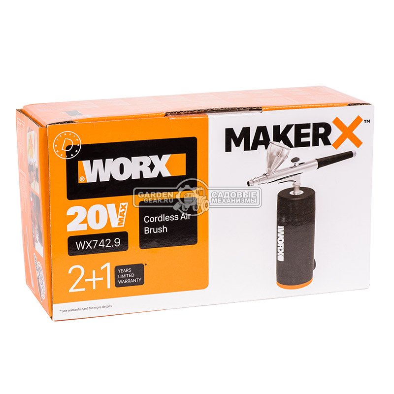 Краскопульт аккумуляторный Worx WX742.9 без АКБ и ЗУ (PRC, 20В, MakerX)