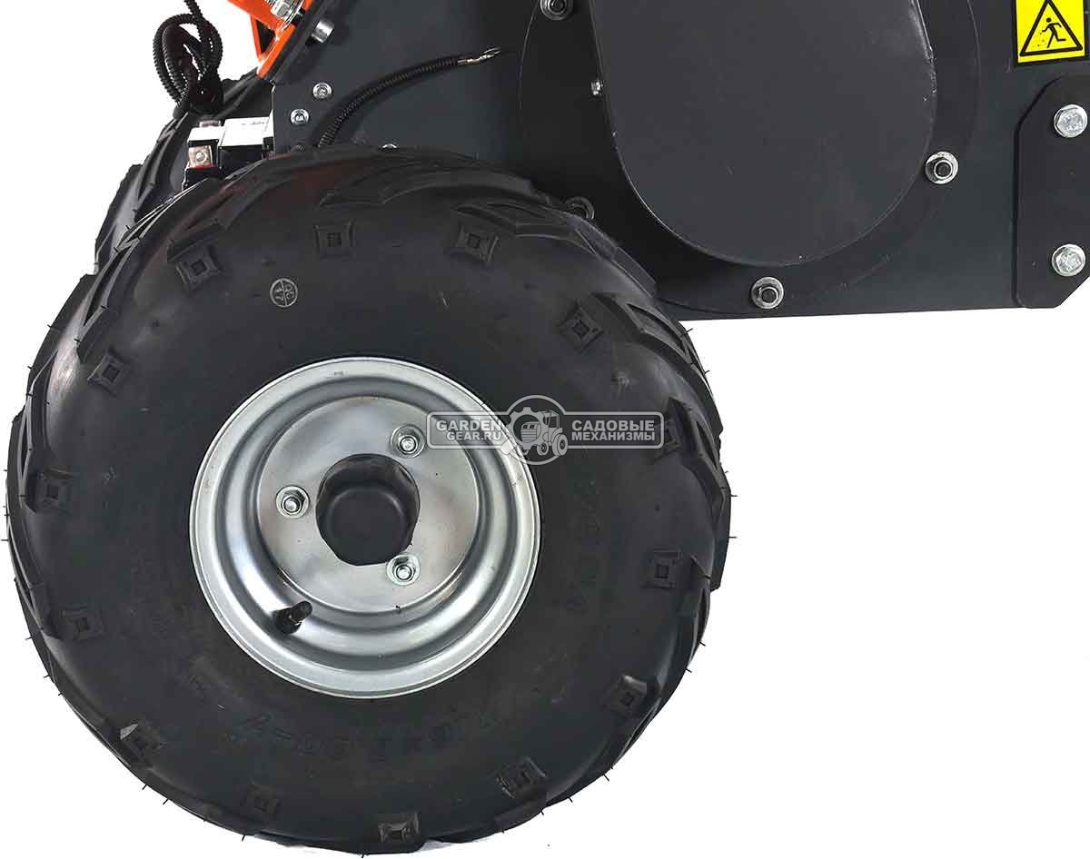 Измельчитель веток ZimAni LS 120 (PRC, Loncin 420 куб.см., 15 л.с., с эл.старт, барабанный, 2 ножа, ветки до 120 мм, одноосный прицеп, 185 кг)