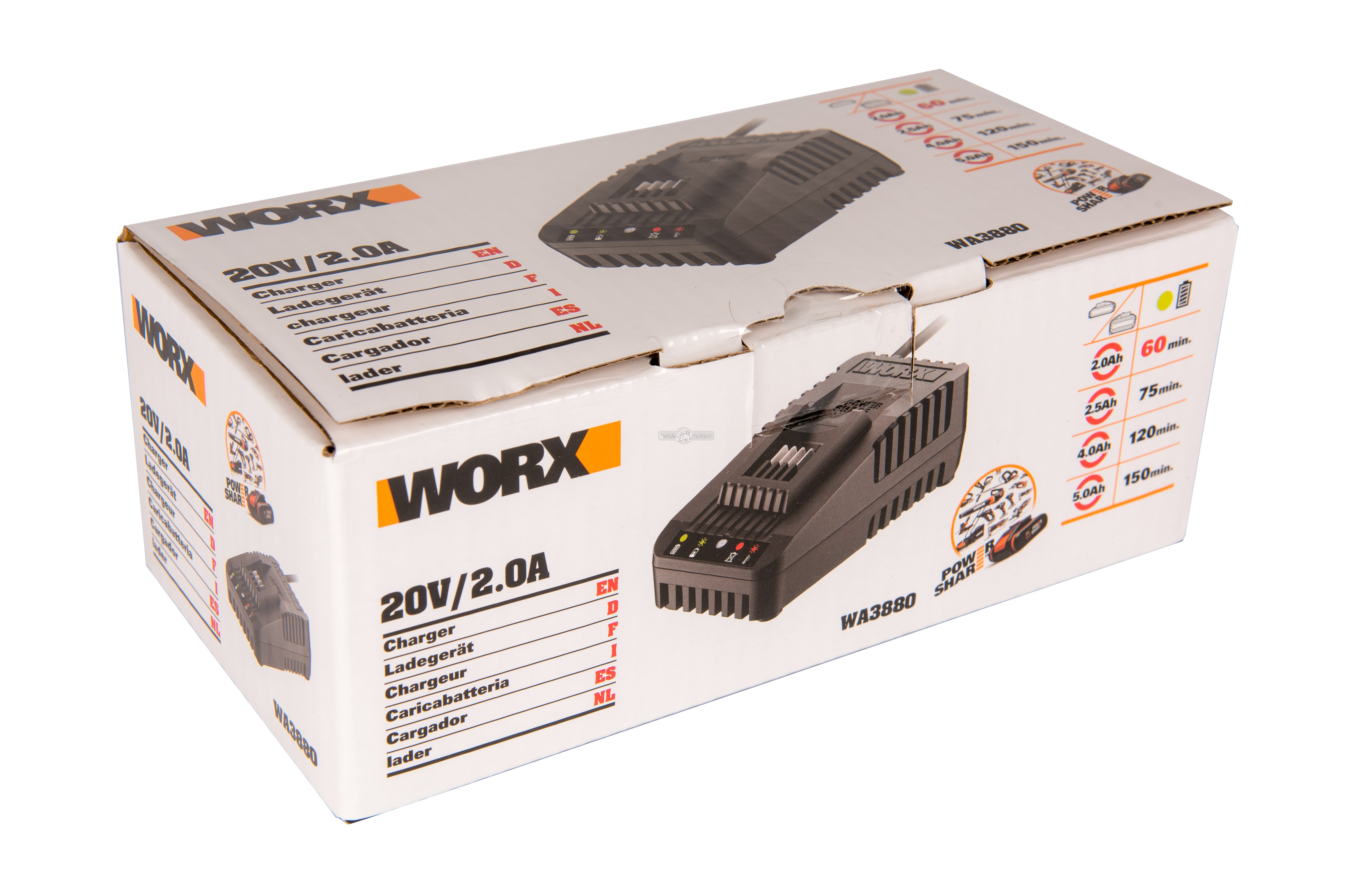 Зарядное устройство Worx WA3880 (20В, 2А)
