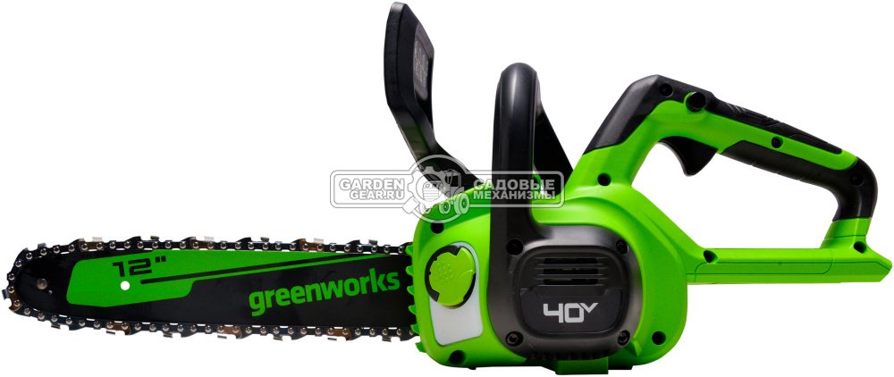 Пила аккумуляторная цепная GreenWorks G40CS30IIK2 12&quot; c АКБ 2 А/ч и ЗУ (PRC, 40В, 3/8&quot;-1.1-52E, 2.74 кг)